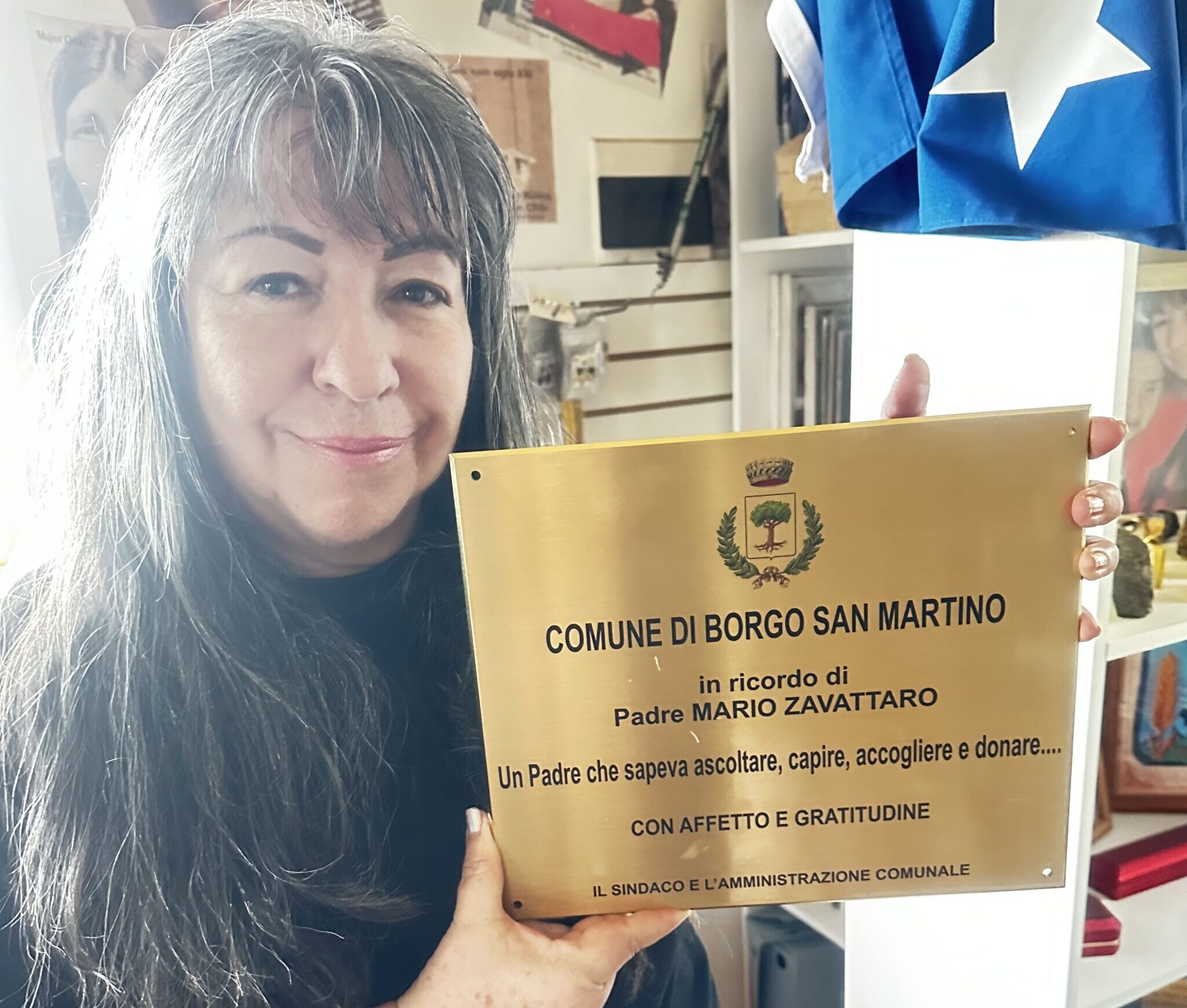 La placa que llegó desde Italia a Tierra del Fuego.